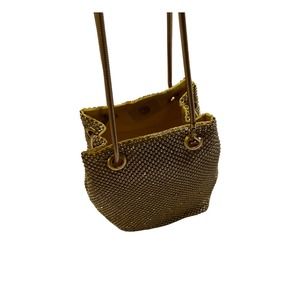 Gold Bedazzled Purse Bag with Chain